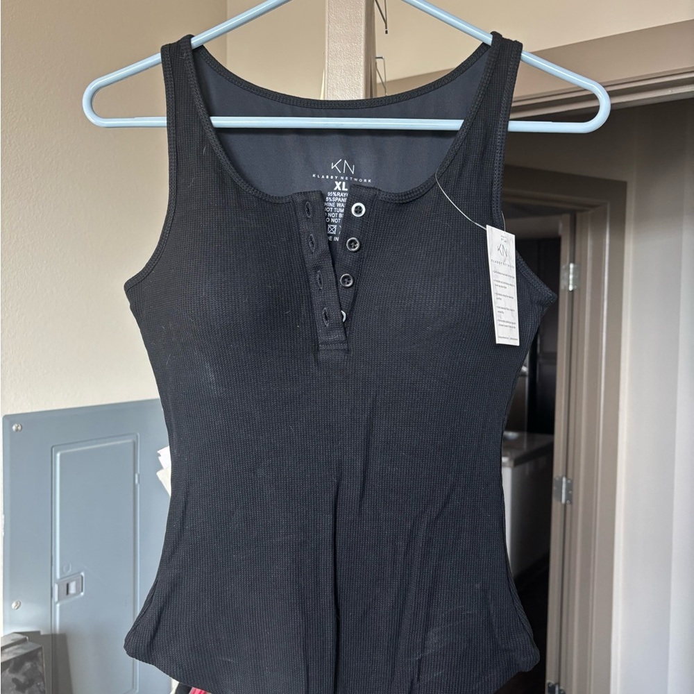 Klassy Network Black Ribbed Bodysuit